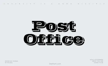 Post Office Font