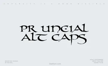 PR Uncial Alt Caps Font