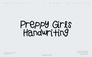 Preppy Girls Handwriting Font