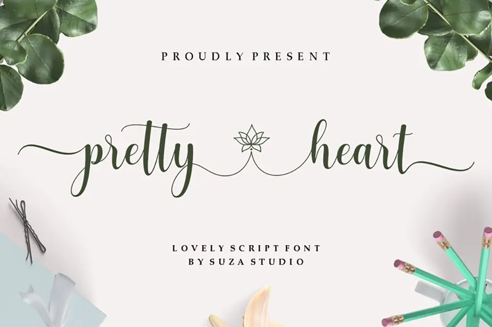 Pretty Heart Script Font