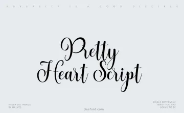 Pretty Heart Script Font