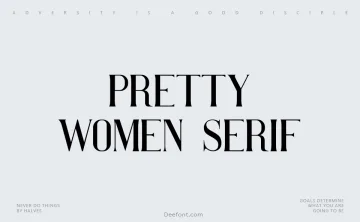 Pretty Women Serif Font