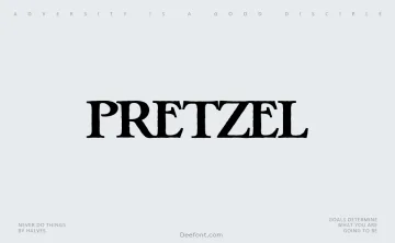 Pretzel Font
