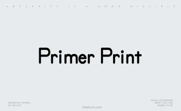 Primer Print Font