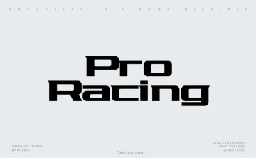 Pro Racing Font