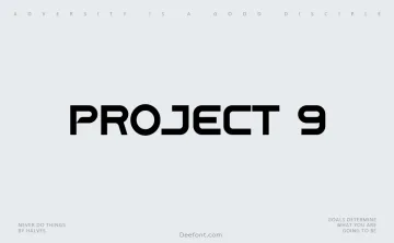 Project 9 Font