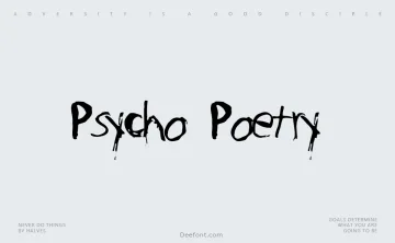 Psycho Poetry Font
