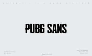 Pubg Sans Font