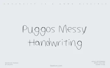 Puggos Messy Handwriting Font