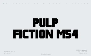 Pulp Fiction M54 Font