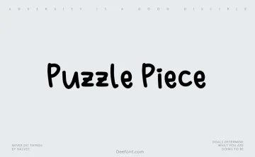 Puzzle Piece Font