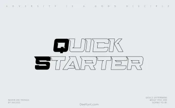 Quick Starter Font