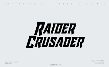 Raider Crusader Font