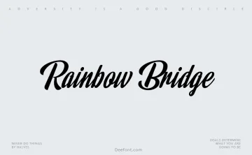 Rainbow Bridge Font