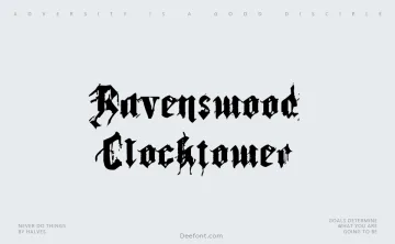 Ravenswood Clocktower Font