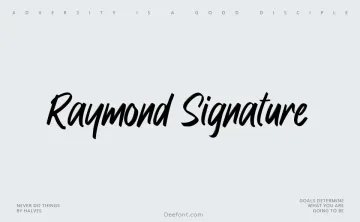Raymond Signature Font