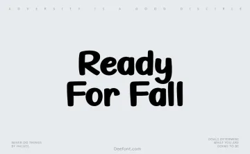 Ready For Fall Font