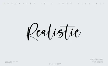 Realistic Font