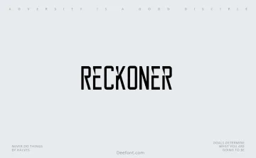 Reckoner Font