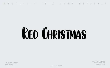 Red Christmas Font