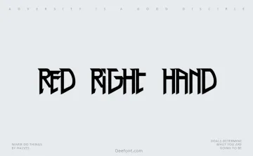 Red Right Hand Font