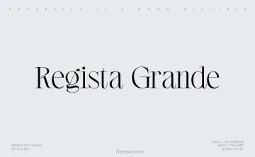 Regista Grande Font
