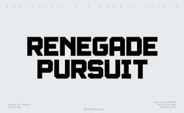Renegade Pursuit Font