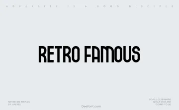 Retro Famous Font