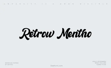 Retrow Mentho Font