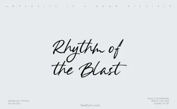 Rhythm of the Blast Font