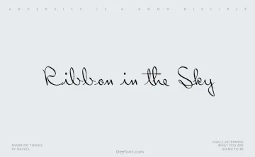 Ribbon in the Sky Font