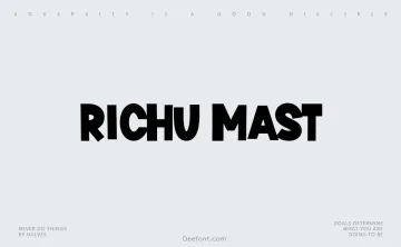 Richu Mast Font