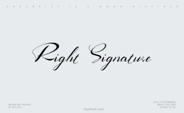 Right Signature Font