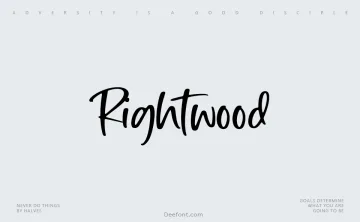 Rightwood Font