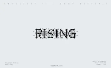 Rising Font