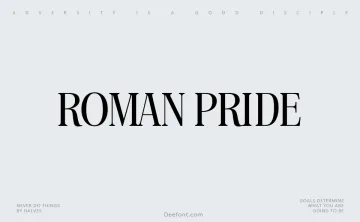Roman Pride Serif Font