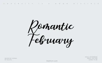 Romantic February Font