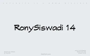 RonySiswadi 14 Font