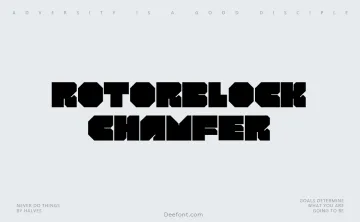 RotorBlock Chamfer Font