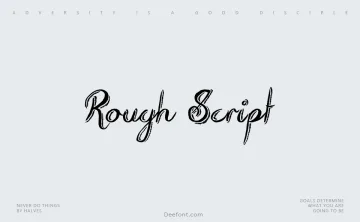 Rough Script Font