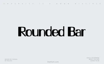 Rounded Bar Font
