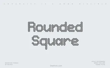 Rounded Square Font