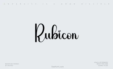 Rubicon Font