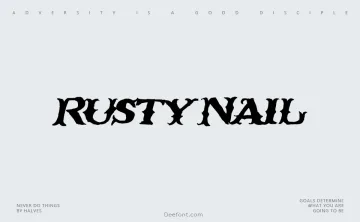 Rusty Nail Font