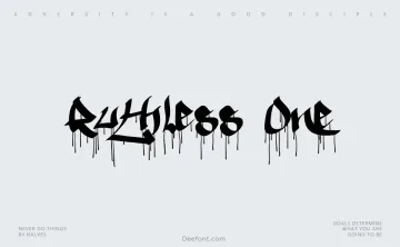 Ruthless One Font