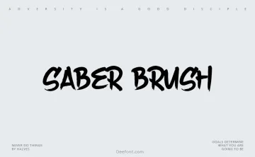 Saber Brush Font