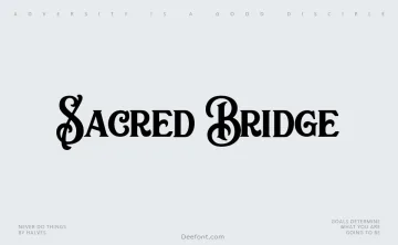 Sacred Bridge Font