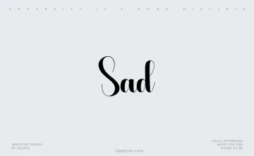 Sad Font