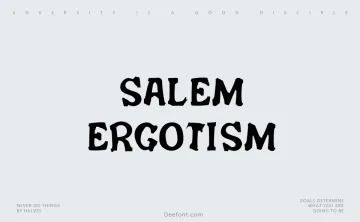 Salem Ergotism Font