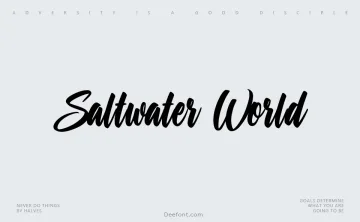 Saltwater World Font